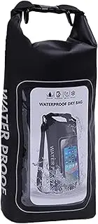 [yuksok] Waterproof Dry Bag Roll Top Airtight Lightweight 2L Outdoor Sack Waterproof Sack Float Bag for Kayaking for Ski Kayak Sailing, Black