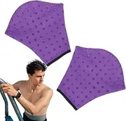 Water Gloves | Aquatic Training Gloves for Water Sports,Neoprene Swimming Accessories, Mittens with Wrist Strap for Resistant Training