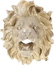 PHENOFICE Lion Head Water Dispenser Outdoor Fountain Feature Resin Wall Hanging Sprinkler Easy Install for Yard Pond Nozzle Replacement