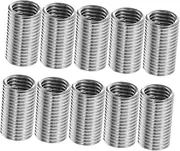 10pcs Protective Thread Sleeve Stainless Steel Wire Screw Sleeve Insert for Thread Repair Equipment Reinforcement