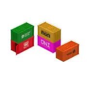 Monster Fight Club Terrain: 20' Containers Cyberpunk Tabletop Game Terrain