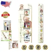 Toddler Growth Chart with Inspirational Quotes - Easy Installation & Safe Design