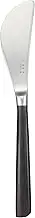 Sori Yanagi Simple Form Cutlery for Easy Use, Tsubamesanjo Stainless Steel, Black Handle Butter Knife, Hand Made by Artisans, Dishwasher Safe, Matte Finish