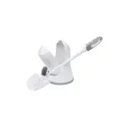 HDX Toilet Brush and Holder Set White Hideaway Caddy Long Handle Antimicrobial