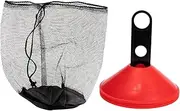 Generic 1 Set Football Training Cones Durable Agility Mark Disks for Outdoor Soccer Drills with Holder Storage Bag Flexible Design for Athletes