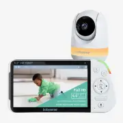5.5” 1080P Full HD Split-Screen Baby Monitor, Video Baby Monitor with Camera and