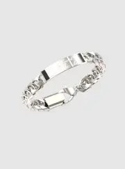 GUESS Silver Script Onix Bracelet