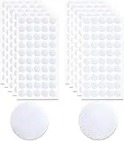 Marine Aurora 540 Pairs Self-Adhesive Hook and Loop Dots 15 mm, Self Adhesive Sticky Hook and Loop Fastener, Glue Dots for Crafts on Paper, Plastic, Glass, Leather, Metal (White)