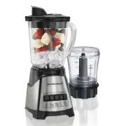 Hamilton Beach Power Elite Glass 40oz Jar Blender and 3 Cup Food Chopper Combo