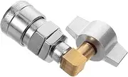 TOPPERFUN Air Exhaust Fitting Camper Blow Out Adapter Quick Disconnect Coupler Valve Electrical Crimp Connectors Air Quick Connect Fittings Electric Vehicle Adapter Alloy Silver