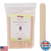 Dukal Large Wooden Wax Sticks - Body Hair Removal Applicator for Waxing, ¾” x
