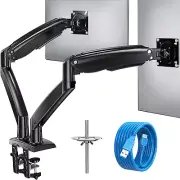 13-35 Inch Dual Monitor Arm for 2 Ultrawide Screens, Height Adjustable Full Moti