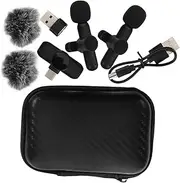 VINTORKY Cordless Interview Lapel Mic Mini Clip Microphone Type-c Usb Portable Voice over Mic for Live Streaming and Presentations