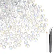 3000Pcs Flatback Rhinestones with Tweezer Dotting Pen(SS16 4mm, AB Color)