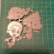 Universal thin metal die cut tool Birthday Bubble Guppies Nonny Deema Goby fish