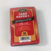 50 Card Saver 1 Grading Card Submission Holders Semi-Rigid Sleeve Protectors