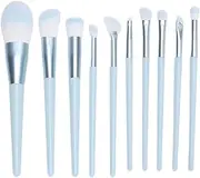 10pcs Makeup Brush Set Soft Synthetic Professional Portable Foundation Powder Eye Shadows Blush Brushes for Daily Use Travel