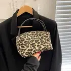 Fashion Leopard Women Makeup Organizer Zipper Pillow Bag Cosmetic Pouch Bag
