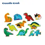 【 美國 CROCODILE CREEK 】形狀認知桶裝拼圖-恐龍世界