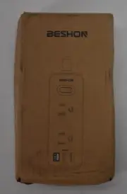 Beshon Power Strip Surge Protector 5' Extension Cord w 6 Outlets 3 USB Ports