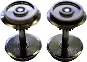 Ｓｉｍｈｏａ 2 Pieces Metal DC Wheels HO Train Model Professional Spare Part Train DC Wheel Set HO Parts for 1/87 DIY Modified