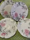 Grace Teaware Spring Flowers 10 1/2" Fine Porcelain Dinner Plates Set of 4 New