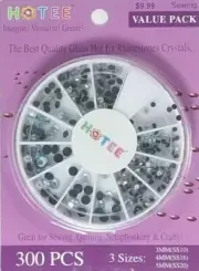 HotFix Rhinestones Crystals- Best Quality Glass-Rainbow Crystal AB-VALUE 300 Pcs