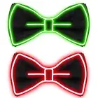 2 Pack Light Up Bowtie LED Bow-Tie for Men Glow In The Dark Party Costume