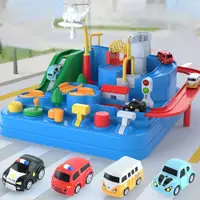 在飛比找松果購物優惠-托思奇正版 E1汽車闖關大冒險 免電池 親子遊戲 兒童玩具 