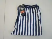 Peter Alexander Men's Long Cotton Navy Blue Stripe Pyjama Pants Size XXL