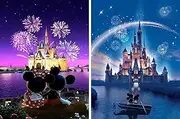 HORPKUN 2 Pack 5D Diamond Painting Kits, Full Drill Diamond Fireworks and Castle Picture , DIY Kids Adults Crystal Art Kits for Home Wall Decor 40x30cm