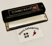 TOMBO Polyphonic Harmonica Band 21 Hole Key G# 3121 Stainless Steel Cover N