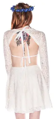 [One Teaspoon] Twilight Garden Lace Cut Away Dress
