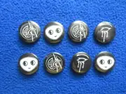 SIRIUS ENTERTAINMENT 8 PROMO BUTTON SET DAWN TERI WOODS & AKIKO