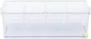 Yechiry Ice Chilled Condiment Server, Condiment Caddy, Ice Chilled Serving Tray Container with 4 Removable Compartments & Lid for Kitchen Storage Travel and Events (4 Compartments)