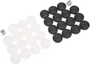 GLOGLOW Wooden Backgammon Pieces, 22mm Plastic Black White Backgammon Checkers Pieces Set Solid Wood Checkers Set Staunton Style Chess