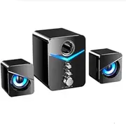 EVERTECH SS14 D-221 Surround Sound System LED Speakers Gaming Bass USB Wired for Desktop Computer PC