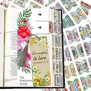 Bible Index Tabs New & Old Testament Tabs Matte Laminated Floral Design - 120 Pcs