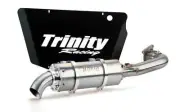 Trinity Racing Black Stinger Muffler Stage 5 Full Exhaust For RZR Turbo XP/XP4