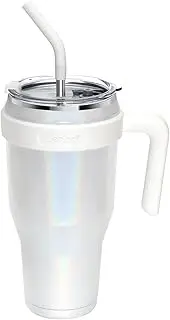 Zenbo 40oz Stainless Steel Tumbler with Handle & Straw Lid | Keeps Drinks Cold 34 Hours, Fits Car Cup Holder, BPA Free