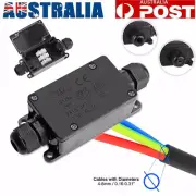 Outdoor Waterproof IP65 Junction Box Plastic Electric Enclosure Case 2 Way Black
