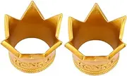 2Pcs Crown Cake Decoration Elegant Cake Toppers for Birthday Parties Cake Ornaments Stylish Dessert Table Decor for Celebrations