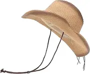 [JEWEDECO] Sun Cap Women Western Hats for Women Summer Hat Fedora Lightweight Breathable Comfortable Khaki