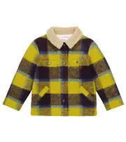 [Bonpoint] Bonpoint Baya wool-blend tartan coat Y 12 blue