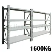 2.0M x 4M x 0.6M Garage Storage Steel Shelving Racks Warehouse 1600Kg