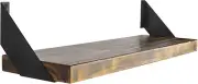 Iron 8 Inch Shelf Brackets Flat Angle Curved Black Floating Industrial Shelves S