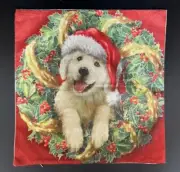 Pillow Cover - Christmas Labrador Retriever Puppy Dog - NEW 18" Square