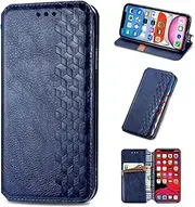 Compatible with Nokia C31 Cover,Compatible with Nokia C31 Magnetic Closure Flip Stand Wallet Card Holder Case Blue