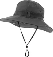 [OATIPHO] Foldable Outdoor Sun Hat Wide Brim Fishing Cap for Men and Women Quick Drying Summer Hat for Beach Gardening Hiking and Fishing Activities Black