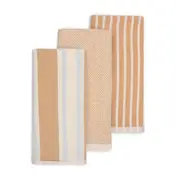 3 Pack Natural Stripe Tea Towels